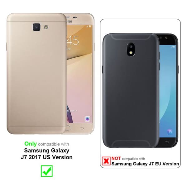 Skyddsfodral för Samsung Galaxy J7 2017 US Version i GRÅ SVART Stötskyddande Etui Grå