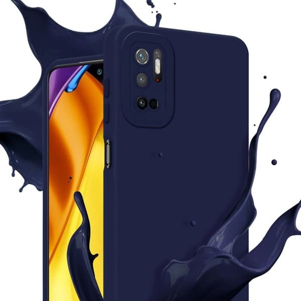 Skyddsfodral för Xiaomi RedMi NOTE 10 5G / POCO M3 PRO 5G i MÖRKBLA FLYTANDE Antichock Skyddsfodral Blå