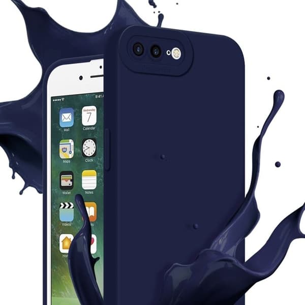 Skyddsfodral för iPhone 7 PLUS / 7S PLUS / 8 PLUS i MÖRKBLAK VÄTSKEFÖRPACKNING Stötsäker Blå