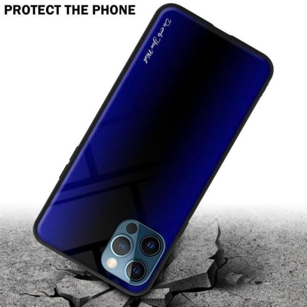 Fodral till Apple iPhone 12 / 12 PRO Skal i COBALT VIOLET Fodral Skydd i härdat glas och TPU silikon KOBALT LILA