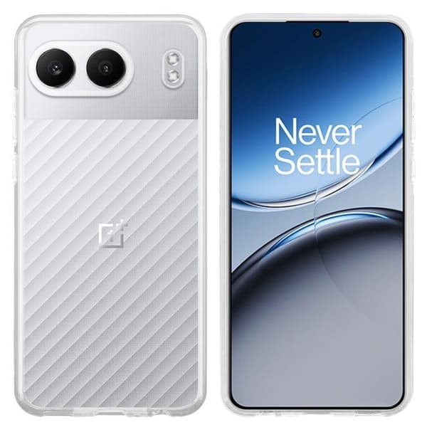 Transparent stötsäker silikonfodral för OnePlus Nord 4 5G Vit