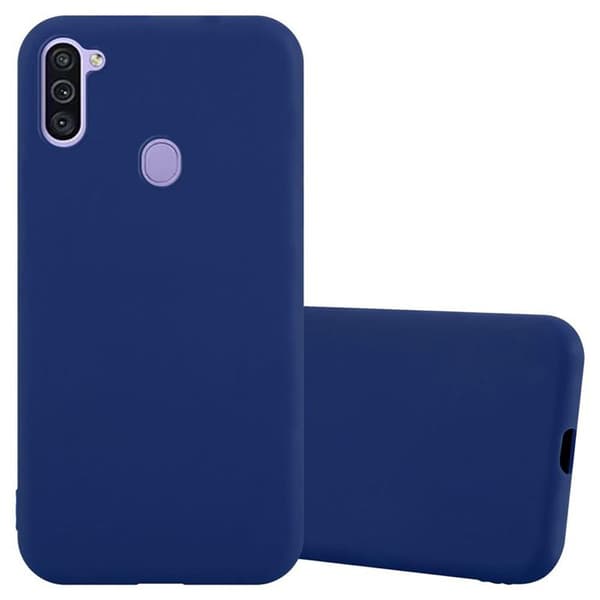 Skyddsfodral för Samsung Galaxy A11 / M11 CANDY MÖRKBLOMMA Stötskydd Silikon Blå