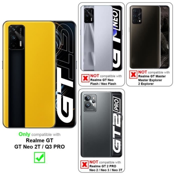 Fodral - CADORABO - Realme GT 2 / GT Neo 2 - Ultratunt - TPU silikonskydd - Genomskinlig Transparent