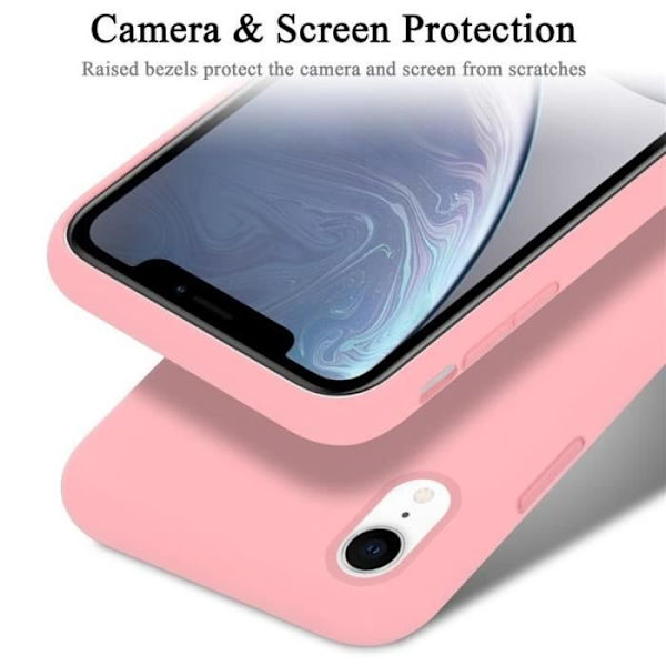 Telefonfodral - CADORABO - iPhone XR - Flexibel TPU-silikon - Optimal skydd - Tunn och lätt design Rosa
