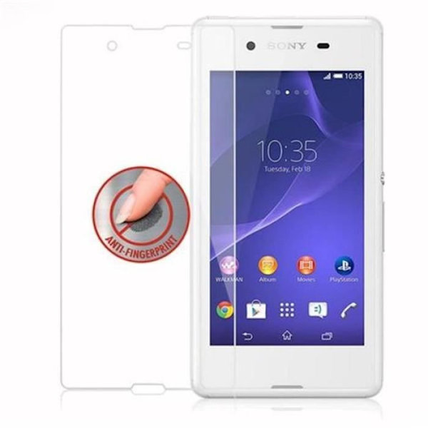 Cadorabo skärmskydd för Sony Xperia E3 0,3 mm rundade hörn HÖG TRANSPARENS Härdat glas Transparent