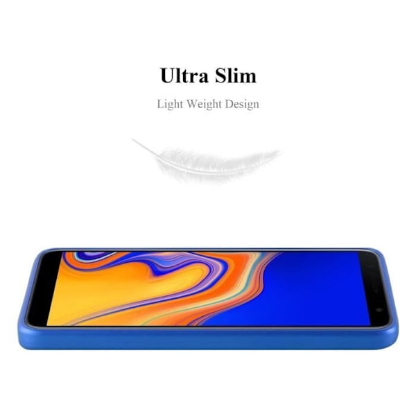 Coque - CADORABO - Samsung Galaxy J4 PLUS - Metallisk Blå - Skydd i TPU-silikon - Tunn design Blå