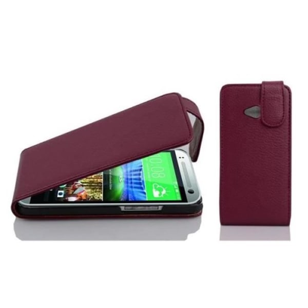 Cadorabo Fodral HTC ONE MINI M8 (2. Generation) DESIGN FLIP Fodral Fodral Fodral konstläder Struktur ORCHID LILA