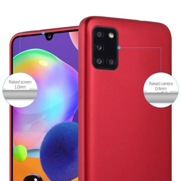 Coque - CADORABO - Samsung Galaxy A31 - Metallisk Röd - Skydd i TPU-silikon - Tunn Design Röd