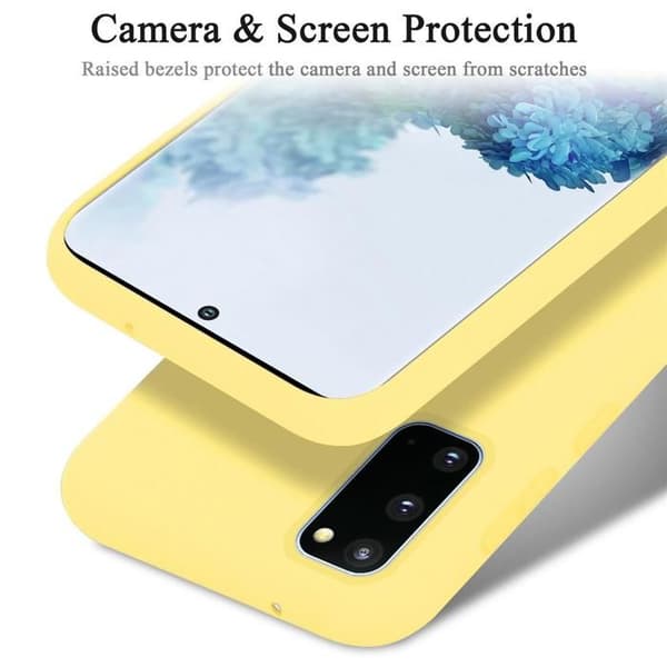 Skyddande stötsäker skal för Samsung Galaxy S20 i LIQUID YELLOW Gul