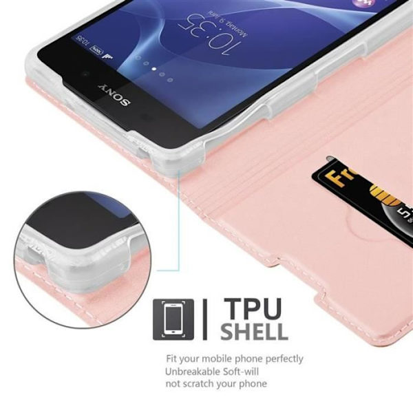 Cadorabo Fodral till Sony Xperia Z2 i CLASSY ROSÉ GULD