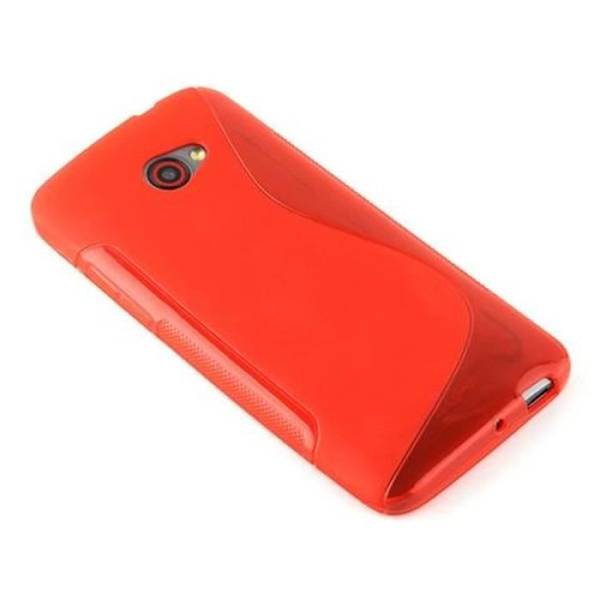 HTC BUTTERFLY S CHERRY RED Fodral Cadorabo DESIGN S Gel TPU Silikonskydd Fodral Skydd Ultra Slim Bumper