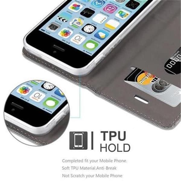 iPhone 5C-fodral i LJUST GRÅ BRUN Stötskyddande etui Grå