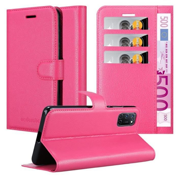 Etui för Oppo A92 - CADORABO - SOCKERROSA - Syntetläder - Magnetisk stängning - Ställfunktion GODISROSA