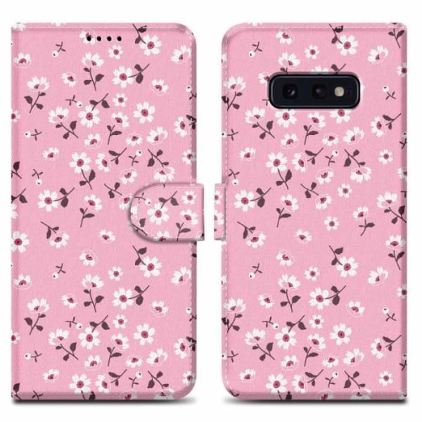 Coque - CADORABO - Samsung Galaxy S10e - Regn av Blommor - Konstläder - Magnetstängning Regn av blommor