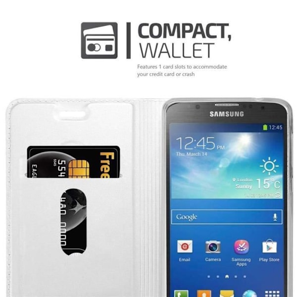 Fodral - CADORABO - Samsung Galaxy S4 Active - Grå - Halvstyv - Magnetisk stängning Grå