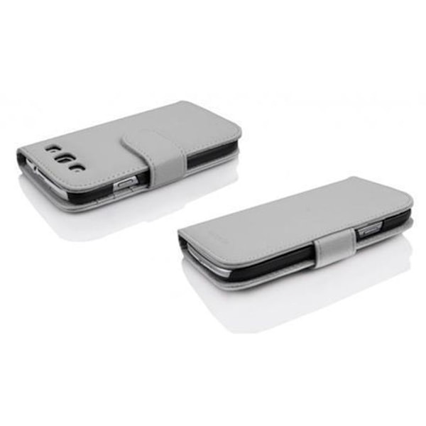Fodral för Huawei ASCEND G510 / G520 / G525 Etui i VIT ALABASTER Fodral Skydd i strukturerad syntetläder med fack Vit