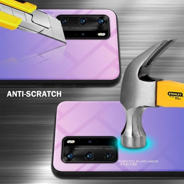 Fodral till Huawei P40 PRO / P40 PRO+ Fodral i ROSA - BLÅT Fodral Skyddsskydd tvåfärgad TPU