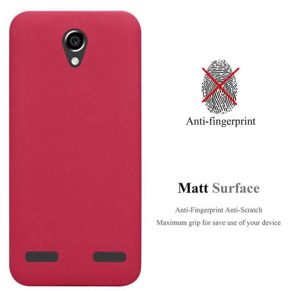 Coque - CADORABO - ZTE Blade L7 - FROST RÖD - Skydd som är mjukt - Extremt tunn FROST RÖD