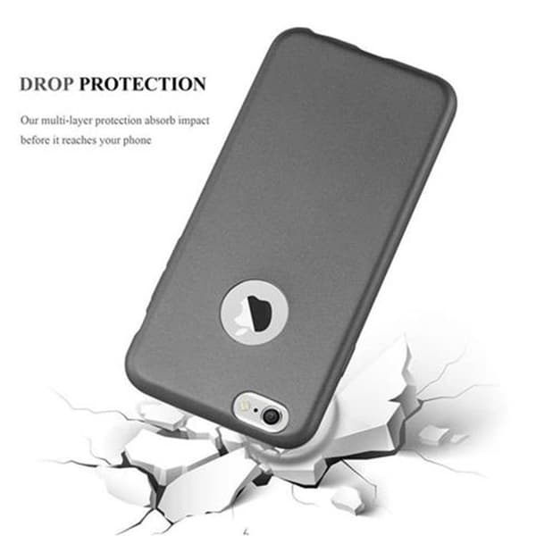 Skyddsfodral för iPhone 6 PLUS / 6S PLUS i MATTSILVER Metallic Design Grå