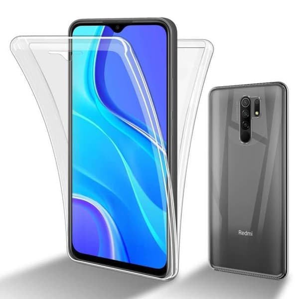 Transparent skal för Xiaomi RedMi 9, helskydd Vit