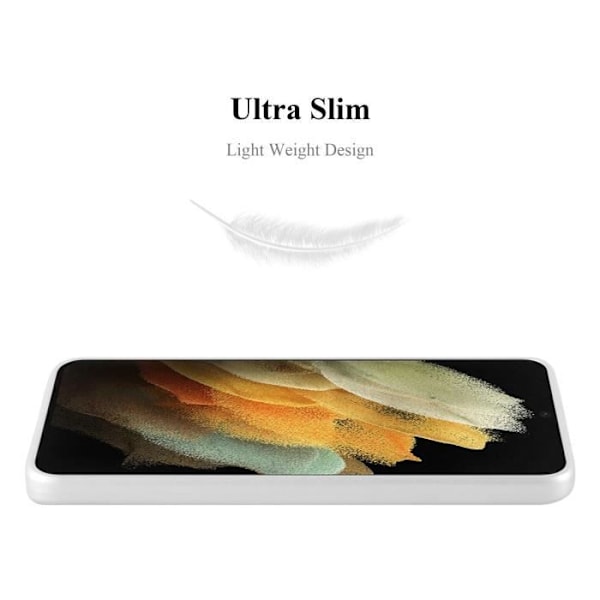 Coque - CADORABO - Samsung Galaxy S21 ULTRA - Skydd i silikon TPU - Tunn design - Matt silver Pengar