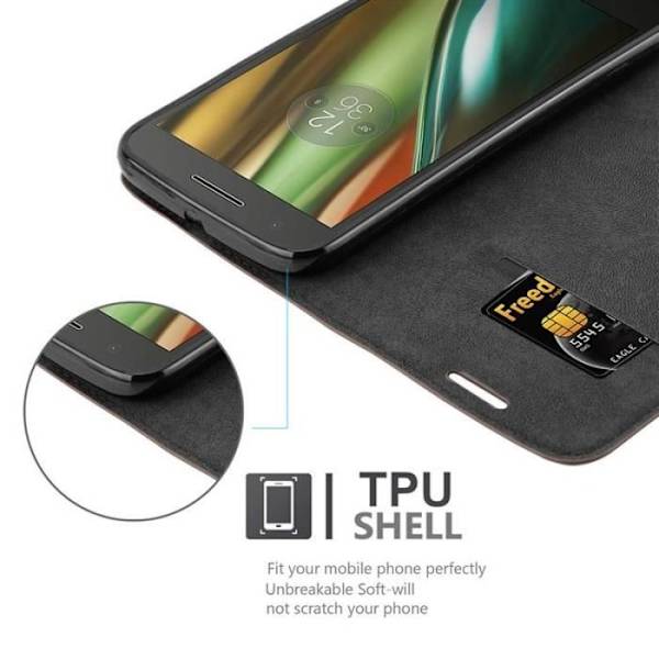 Cadorabo Fodral till Motorola MOTO E3 i KAFFEBRUNT