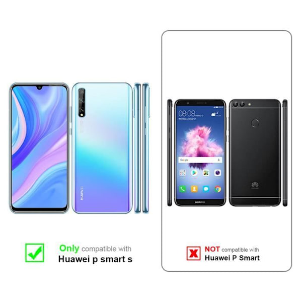 Mobilfodral - CADORABO - Huawei P SMART S - Syntetiskt läder - Kaffeebrun - Magnetisk stängning kaffe brunt