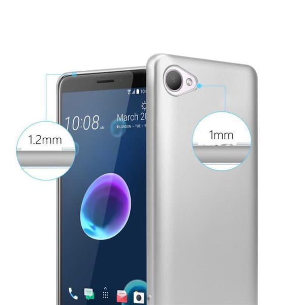 Skyddsfodral för HTC Desire 12 Skyddsfodral i MATTSILVER Metallic Design Grå