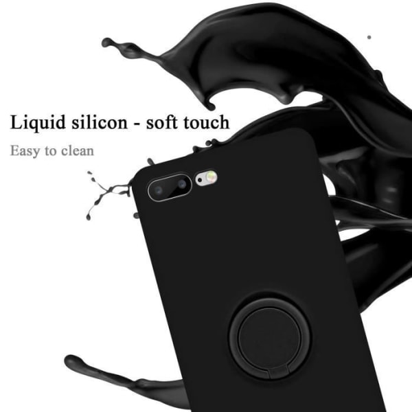 Coque - CADORABO - iPhone 7 PLUS / 7S PLUS / 8 PLUS - Mjuk skydd - Tunn design - TPU Svart Svart
