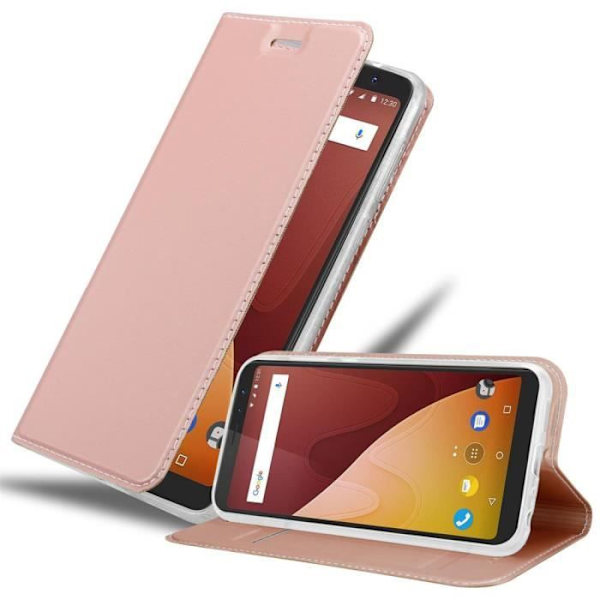 Coque - CADORABO - WIKO VIEW PRIME - Klassisk Guld eller Rosé - Fack för kort - Ställfunktion Klassig eller Rosé