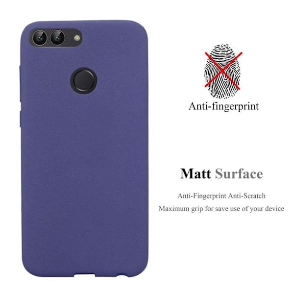 Hus för Huawei P SMART 2018 / Enjoy 7S Fodral i DUNKEL BLÅ FROST Skyddsskal i silikon TPU Etui Blå