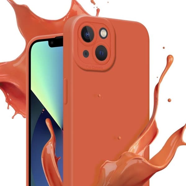 Skyddsfodral för iPhone 14 PLUS i FLUID ORANGE Stötsäker Apelsin