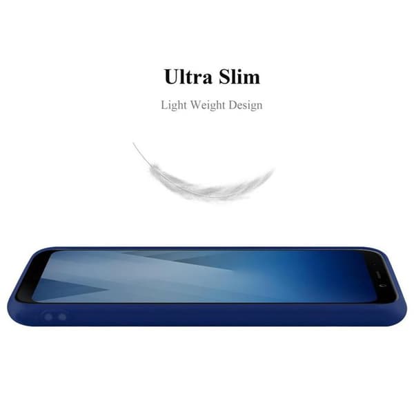 Skyddsfodral för Samsung Galaxy A5 2018 CANDY MÖRKBLOMMA Stötskydd Silikon Blå