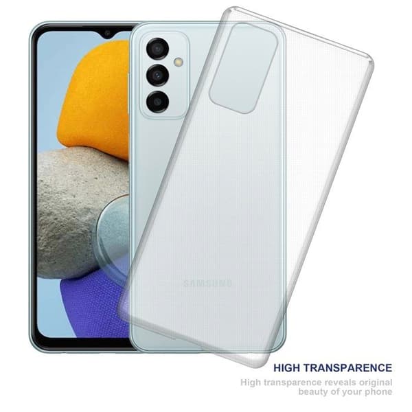 Transparent stötsäker silikonfodral för Samsung Galaxy M23 5G Vit