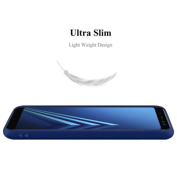 Skyddsfodral för Samsung Galaxy A8 PLUS 2018 CANDY MÖRKBLOMMA Stötskydd Silikon Blå