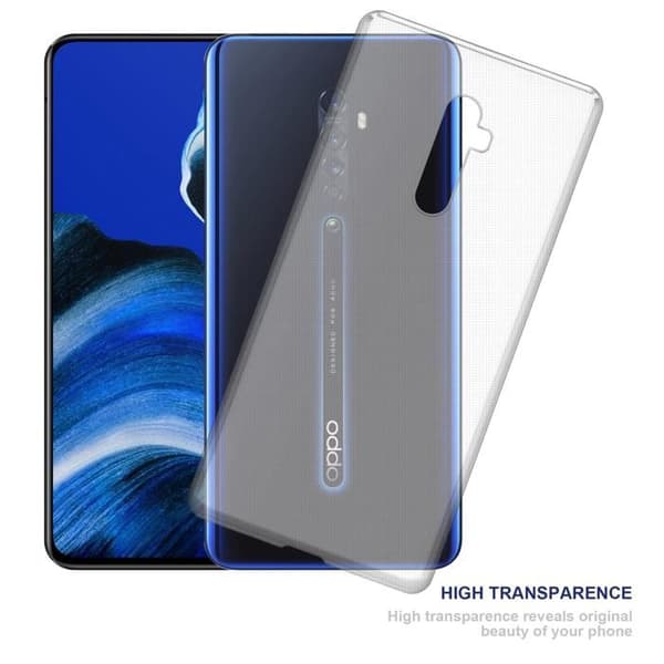Transparent stötsäker silikonfodral för Oppo Reno2 Vit