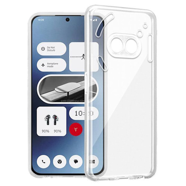 Transparent stötsäker silikonfodral för Nothing Phone 2a / 2a Plus Vit