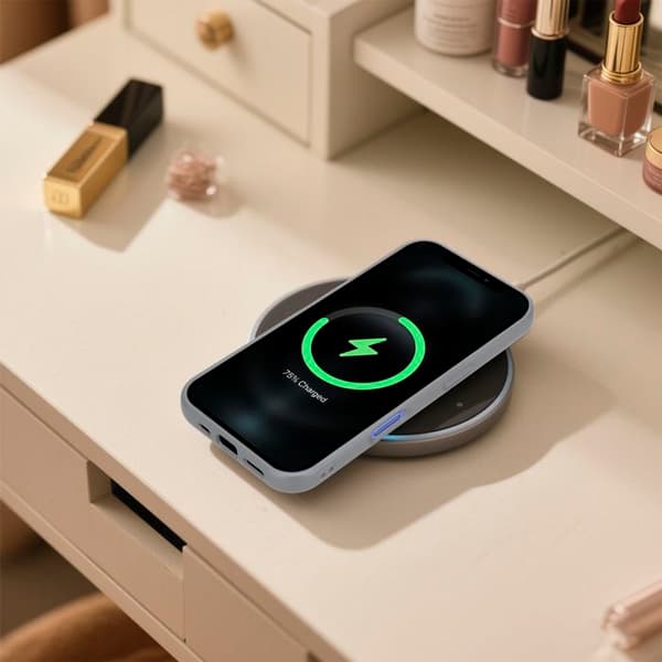 iPhone 16 PLUS-fodral i GRÅ Stötsäker Magsafe-kompatibel med diamantglitterstil Grå