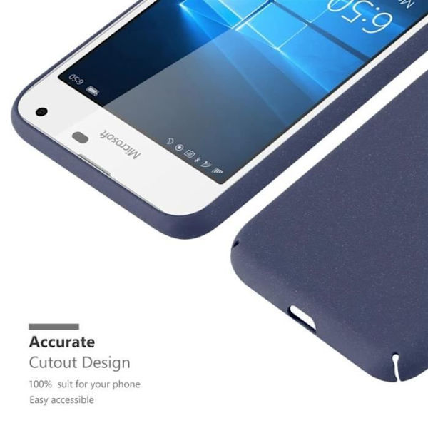 Coque - CADORABO - Nokia Lumia 650 - Hårt Skydd - Matt Design - Blå Färg Blå