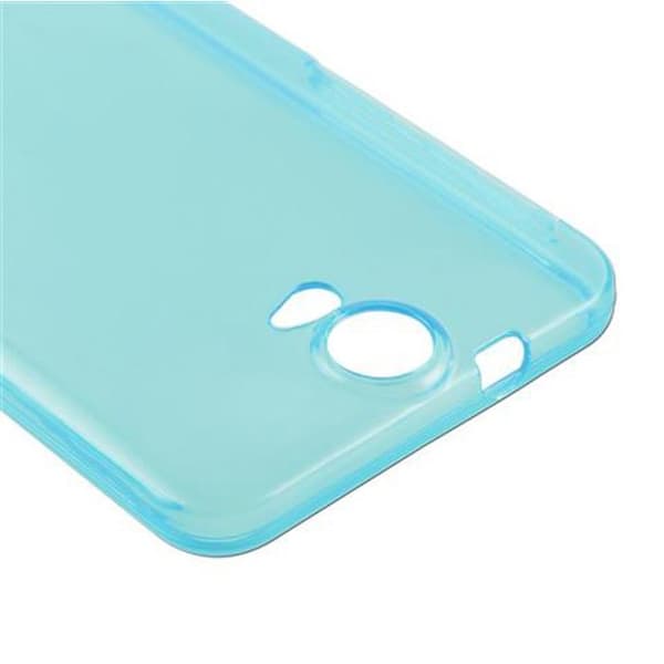 Skyddsfodral för HTC ONE E9 Transparent Silikon Etui Case Cover Blå