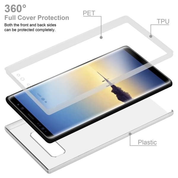 Transparent skydd för Samsung Galaxy NOTE 8 Vit