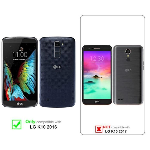 Etui LG K10 2016 - CADORABO - Elegant Silver - Magnetisk stängning - Stöd funktion Pengar