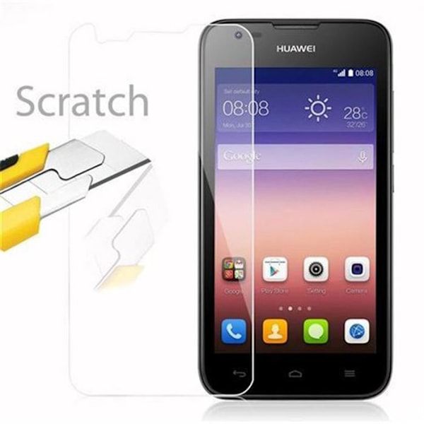 Härdat skärmskydd för Huawei ASCEND Y550, högtransparent härdat glas. Vit