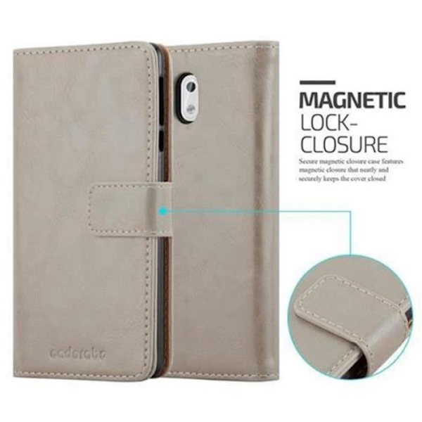 Nokia 3-fodral i CAPPUCINO BROWN by Cadorabo (LYX Design) Fullt skyddsfodral med flipskydd och horisontellt stativ