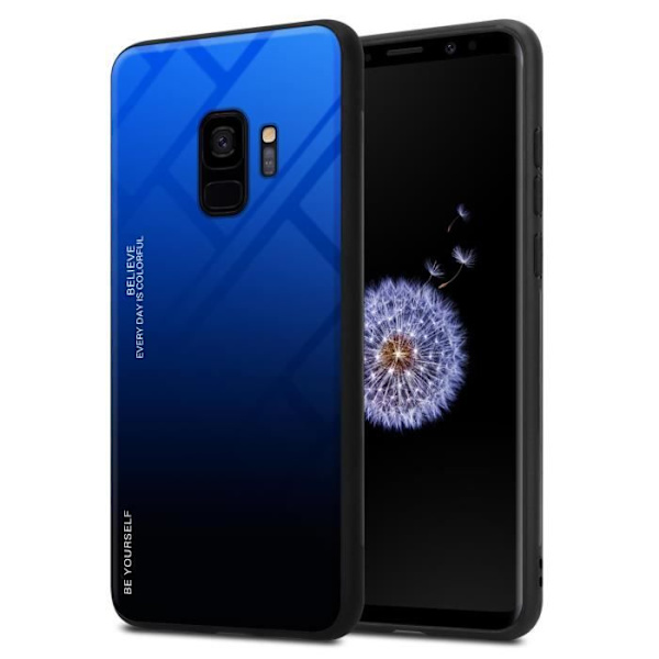 Fodral till Samsung Galaxy S9 Skal i BLÅTT - SVART Fodral Skyddsskydd i två färger TPU