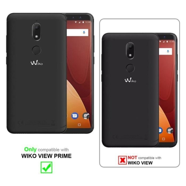 Coque - CADORABO - WIKO VIEW PRIME - Svart Natt - Syntetiskt läder - Magnetisk stängning NATTSVART