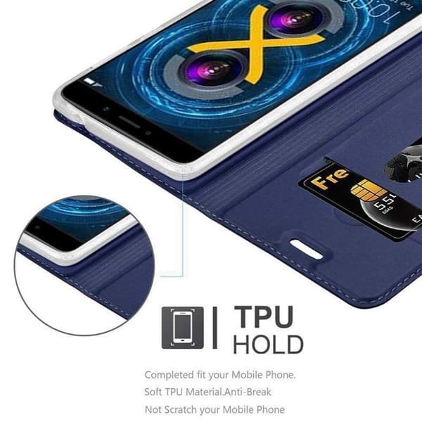 Flipfodral för Huawei MATE 9 LITE / GR5 2017 / Honor 6X Etui i MÖRKBLAU CLASSY Plånbok Stötsäker Blå