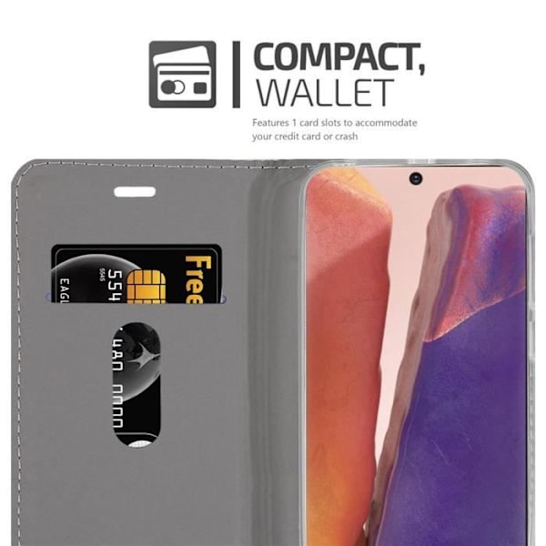 Coque - CADORABO - Samsung Galaxy NOTE 20 - Blå Svart - Simili läder - Magnetisk stängning Mörkblå