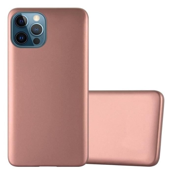 Fodral till Apple iPhone 12 / 12 PRO i METALLIC ROSE GOLD Cadorabo Cover Protection silikon TPU flexibelt fodral matt