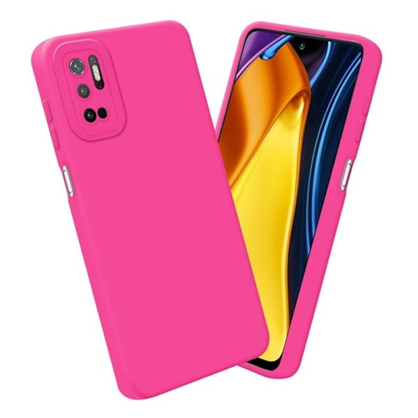 Coque för Xiaomi RedMi NOTE 10 5G / POCO M3 PRO 5G i FLUID HOTPINK Fodral Etui Case Cover i flexibel TPU-silikon Skydd Rosa
